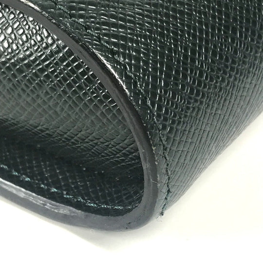 LOUIS VUITTON business bag M30184 Taiga Leather green Taiga Baikal mens Used Authentic