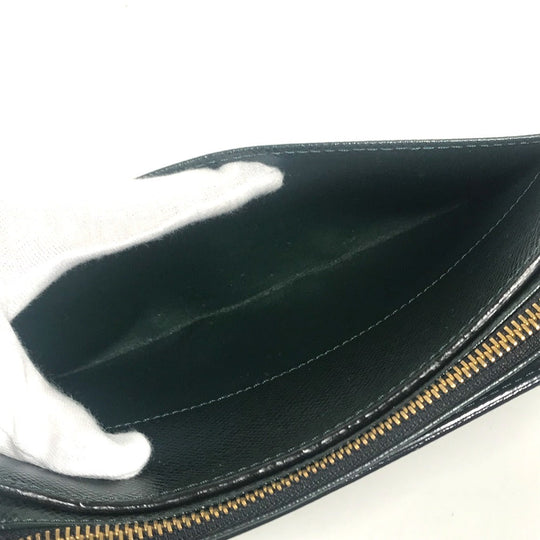 LOUIS VUITTON business bag M30184 Taiga Leather green Taiga Baikal mens Used Authentic