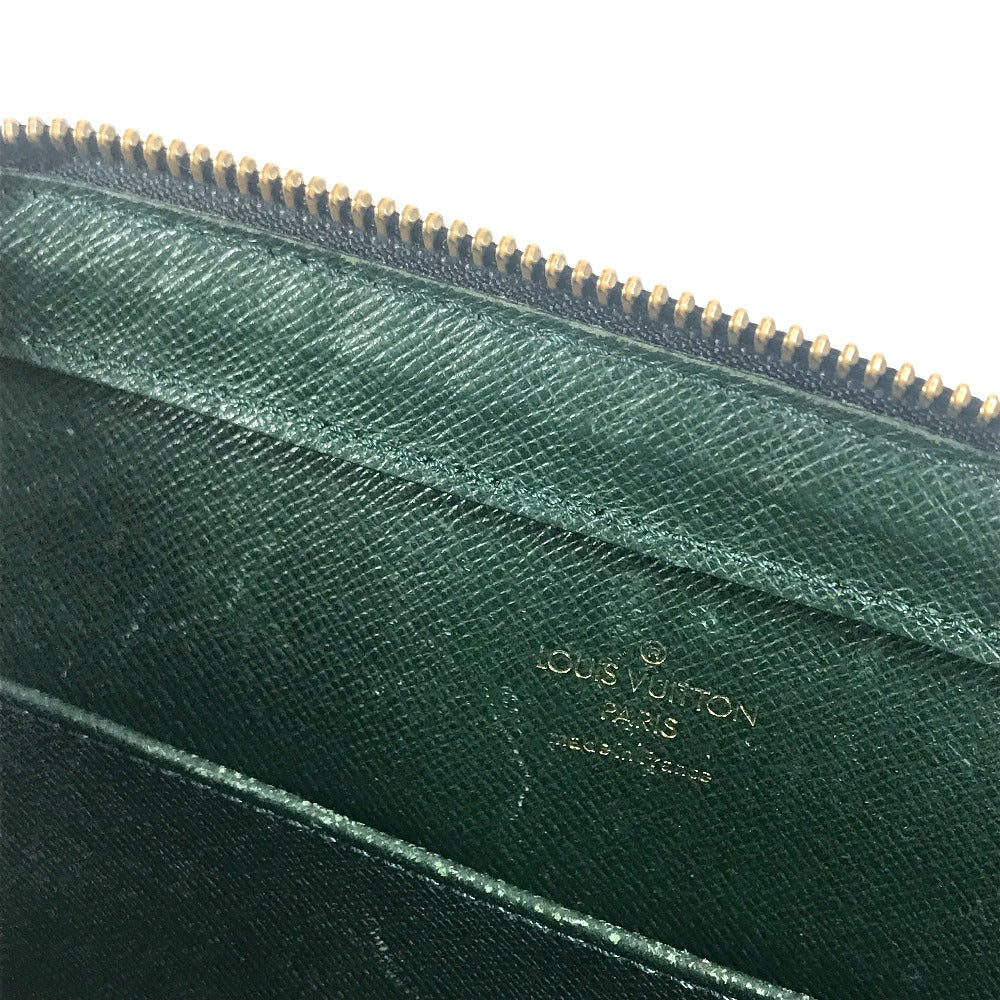 LOUIS VUITTON business bag M30184 Taiga Leather green Taiga Baikal mens Used Authentic