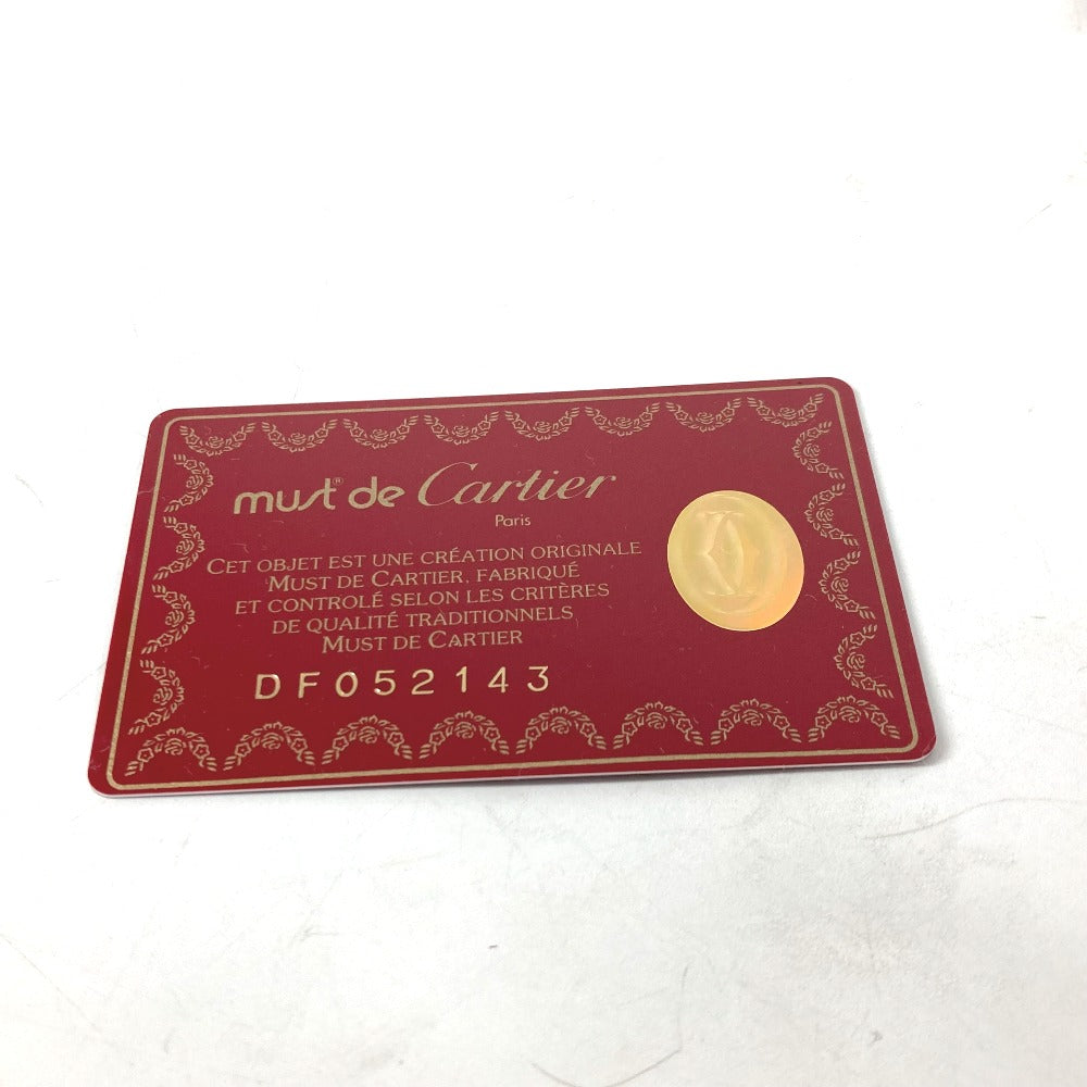 CARTIER Clutch bag leather Bordeaux logo bag Must Line unisex(Unisex) Used Authentic