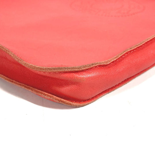 HERMES Shoulder Bag leather pink logo Serie Women Used Authentic