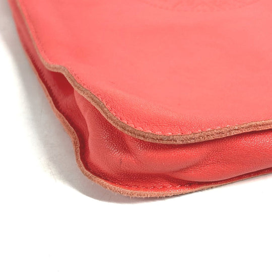 HERMES Shoulder Bag leather pink logo Serie Women Used Authentic