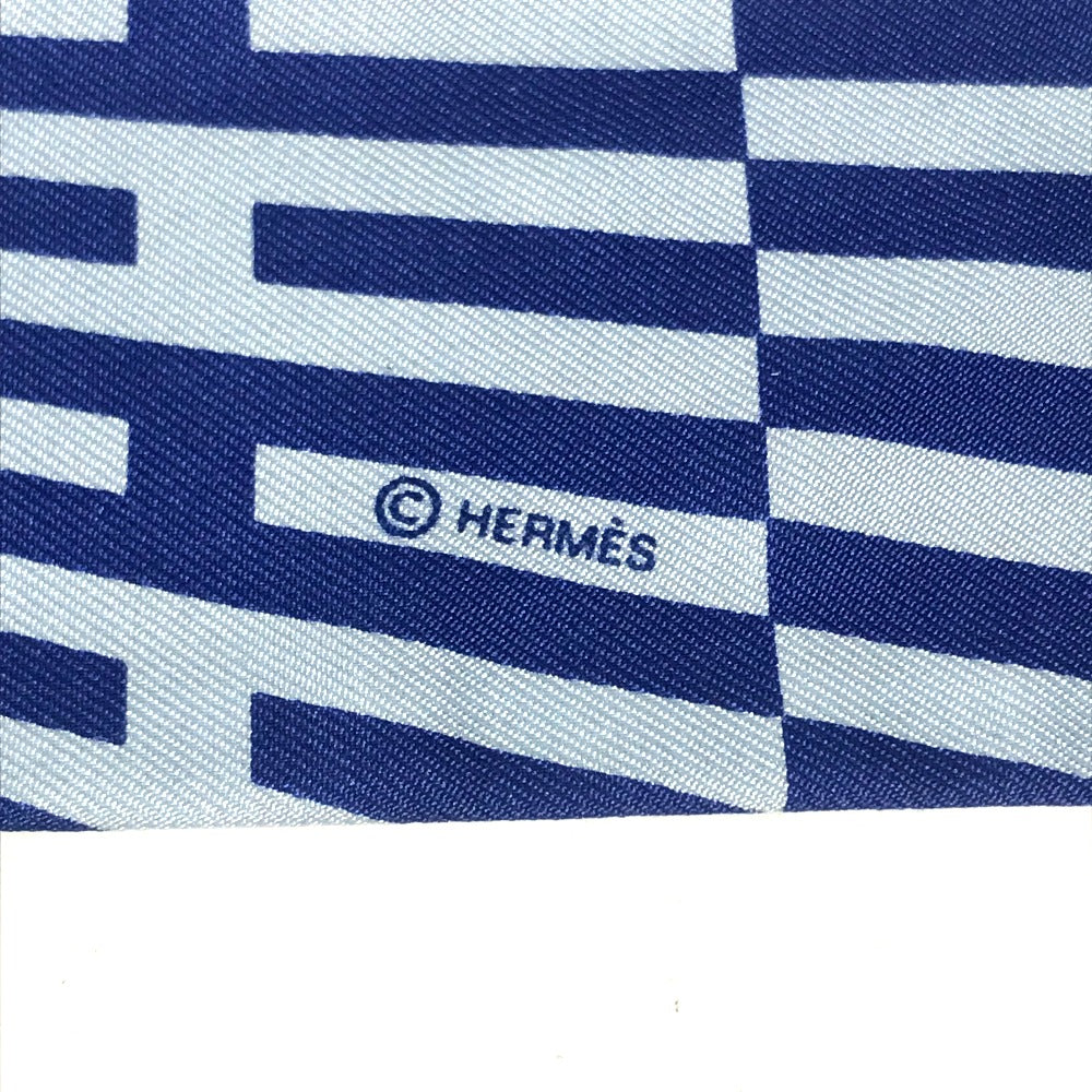 HERMES scarf silk blue Twilly Twilly Women Used Authentic