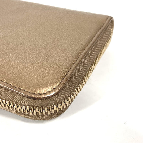BVLGARI Long Wallet Purse 32562 leather gold S.Bulgari Solutio Bvlgari unisex(Unisex) Used Authentic