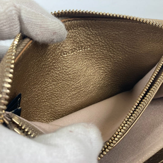 BVLGARI Long Wallet Purse 32562 leather gold S.Bulgari Solutio Bvlgari unisex(Unisex) Used Authentic