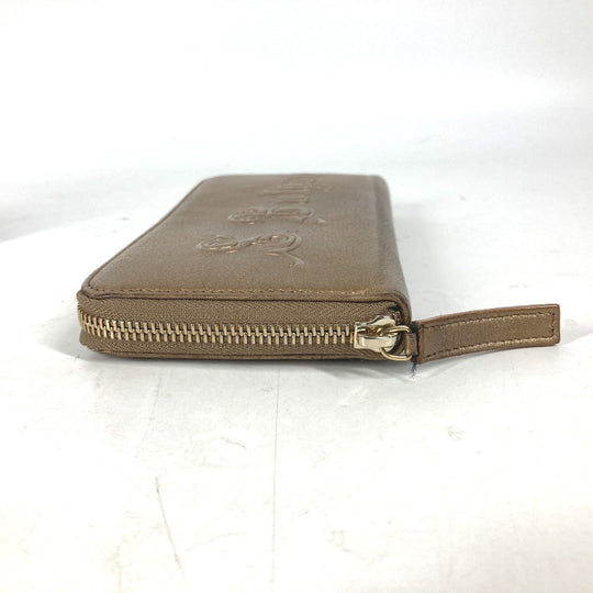 BVLGARI Long Wallet Purse 32562 leather gold S.Bulgari Solutio Bvlgari unisex(Unisex) Used Authentic