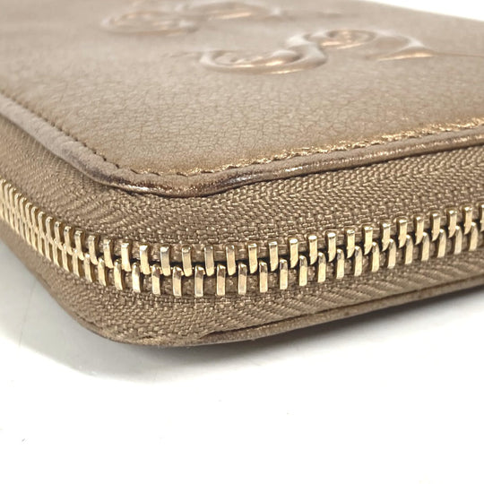 BVLGARI Long Wallet Purse 32562 leather gold S.Bulgari Solutio Bvlgari unisex(Unisex) Used Authentic