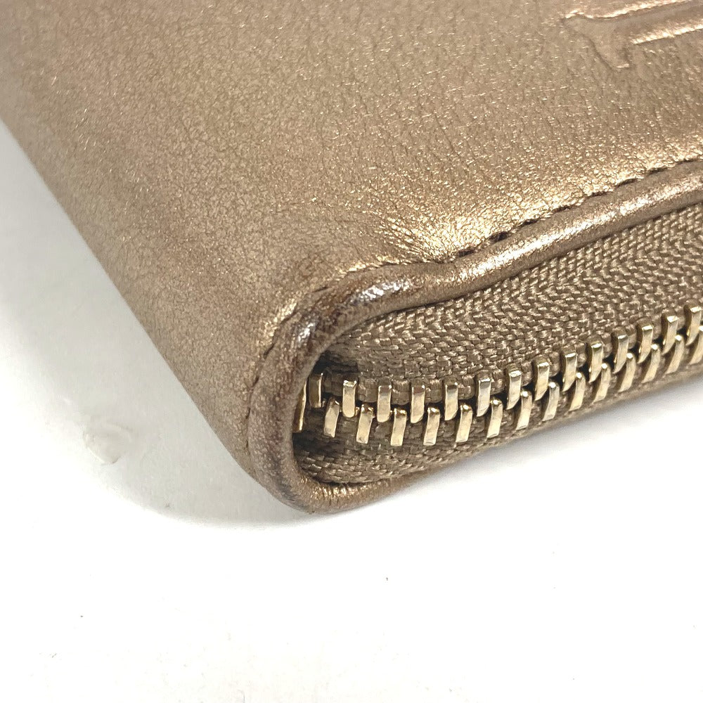 BVLGARI Long Wallet Purse 32562 leather gold S.Bulgari Solutio Bvlgari unisex(Unisex) Used Authentic