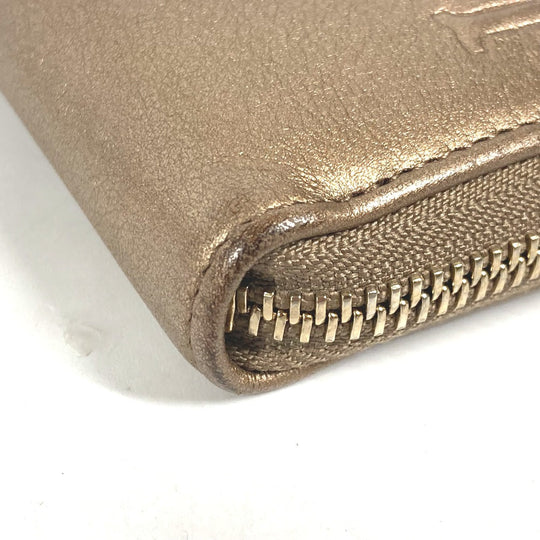 BVLGARI Long Wallet Purse 32562 leather gold S.Bulgari Solutio Bvlgari unisex(Unisex) Used Authentic