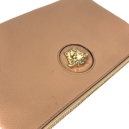 VERSACE Clutch bag leather beige Medusa unisex(Unisex) Used Authentic
