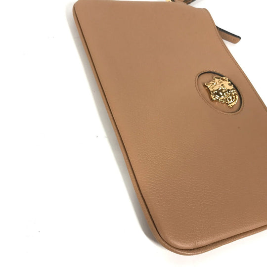 VERSACE Clutch bag leather beige Medusa unisex(Unisex) Used Authentic