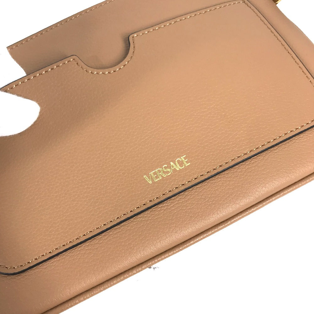 VERSACE Clutch bag leather beige Medusa unisex(Unisex) Used Authentic