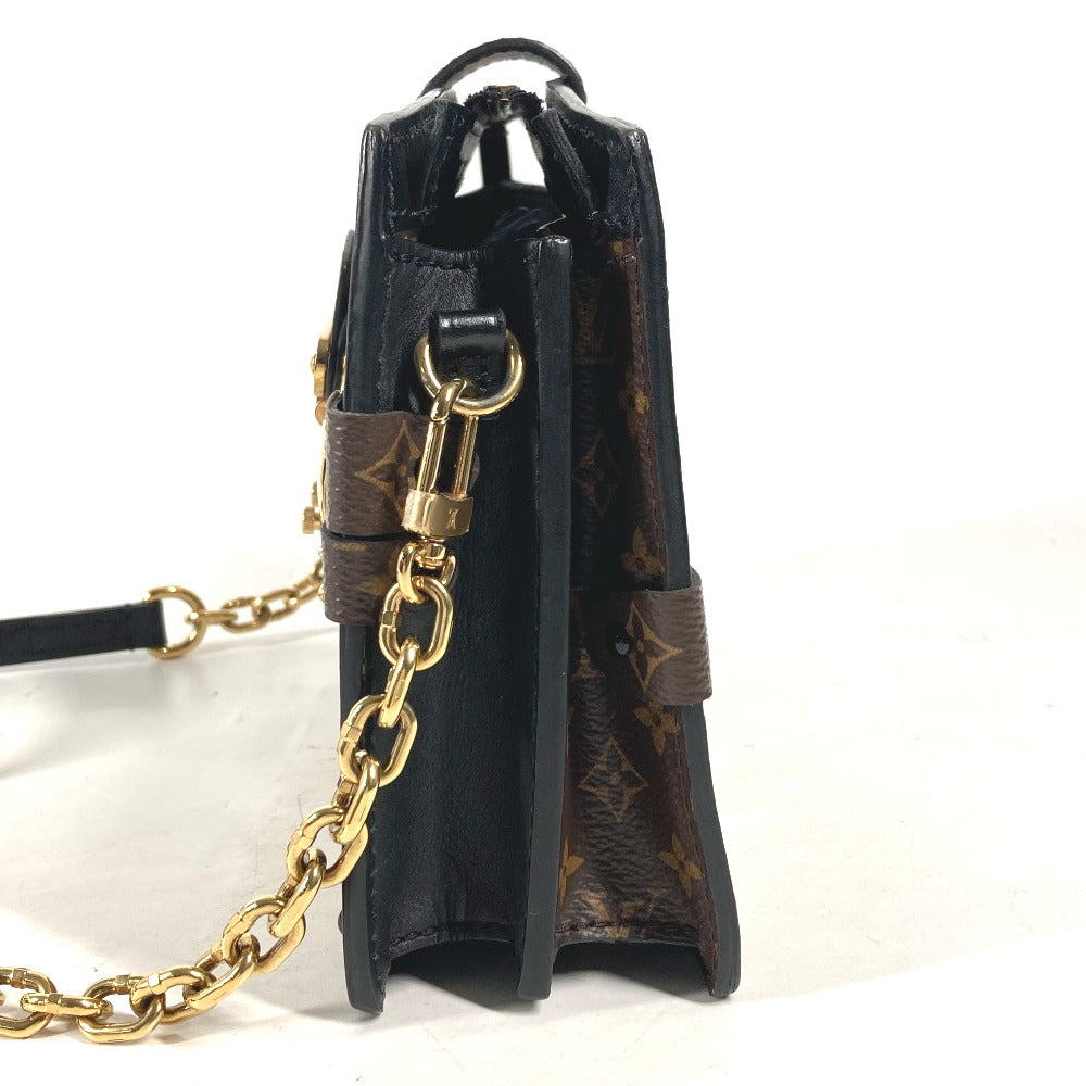 LOUIS VUITTON Shoulder Bag M43596 Monogram reverse canvas beige Monogram reverse Trunk clutch Women Used Authentic