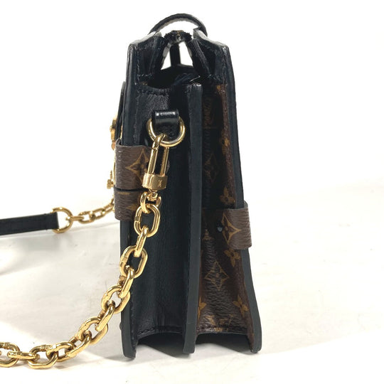 LOUIS VUITTON Shoulder Bag M43596 Monogram reverse canvas beige Monogram reverse Trunk clutch Women Used Authentic
