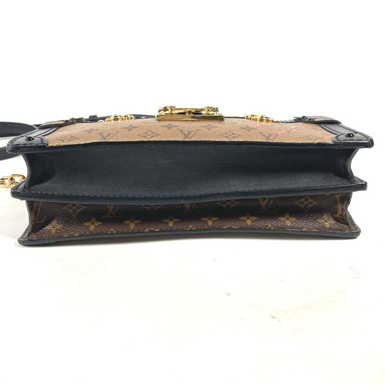LOUIS VUITTON Shoulder Bag M43596 Monogram reverse canvas beige Monogram reverse Trunk clutch Women Used Authentic
