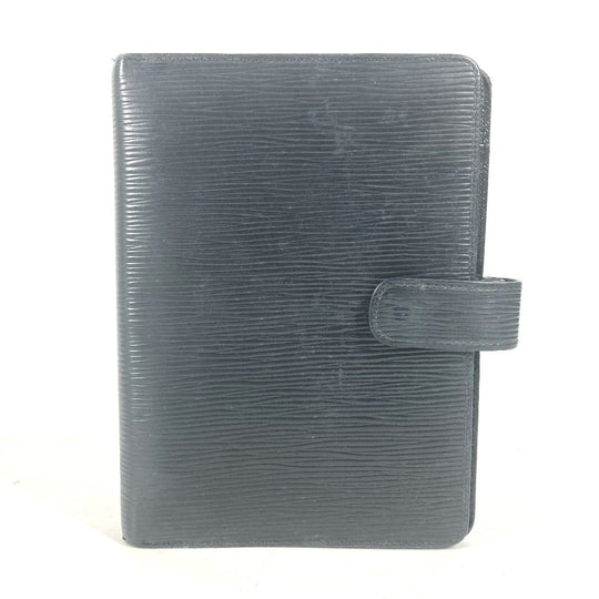 LOUIS VUITTON Notebook cover R20042 Epi Leather black Epi Agenda MM mens Used Authentic