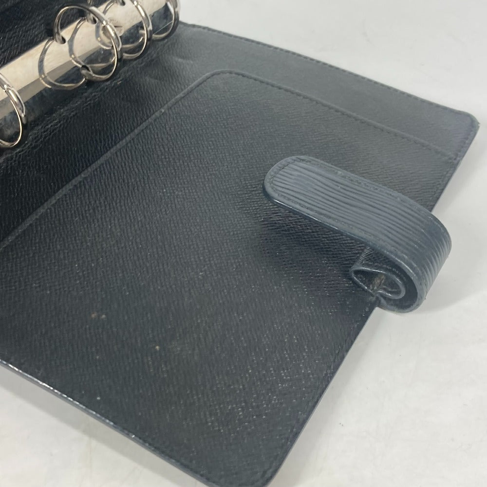 LOUIS VUITTON Notebook cover R20042 Epi Leather black Epi Agenda MM mens Used Authentic