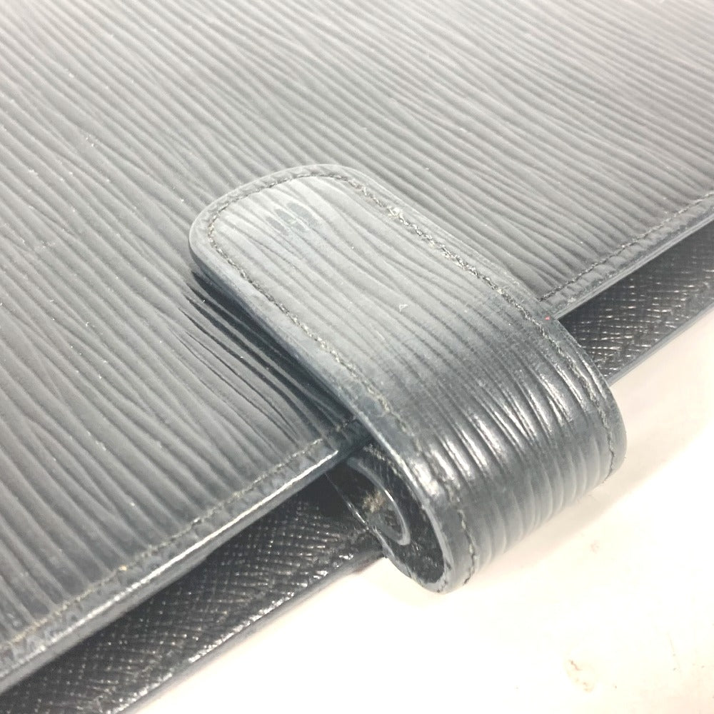 LOUIS VUITTON Notebook cover R20042 Epi Leather black Epi Agenda MM mens Used Authentic