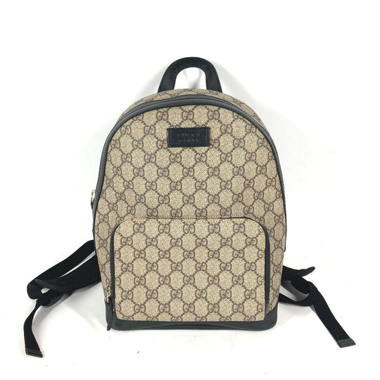 GUCCI Backpack 429020 GG Supreme canvas, leather beige GG Supreme Backpack unisex(Unisex) Used Authentic