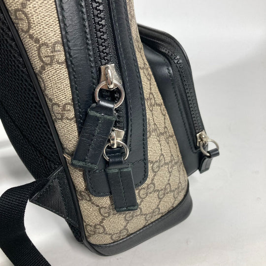 GUCCI Backpack 429020 GG Supreme canvas, leather beige GG Supreme Backpack unisex(Unisex) Used Authentic