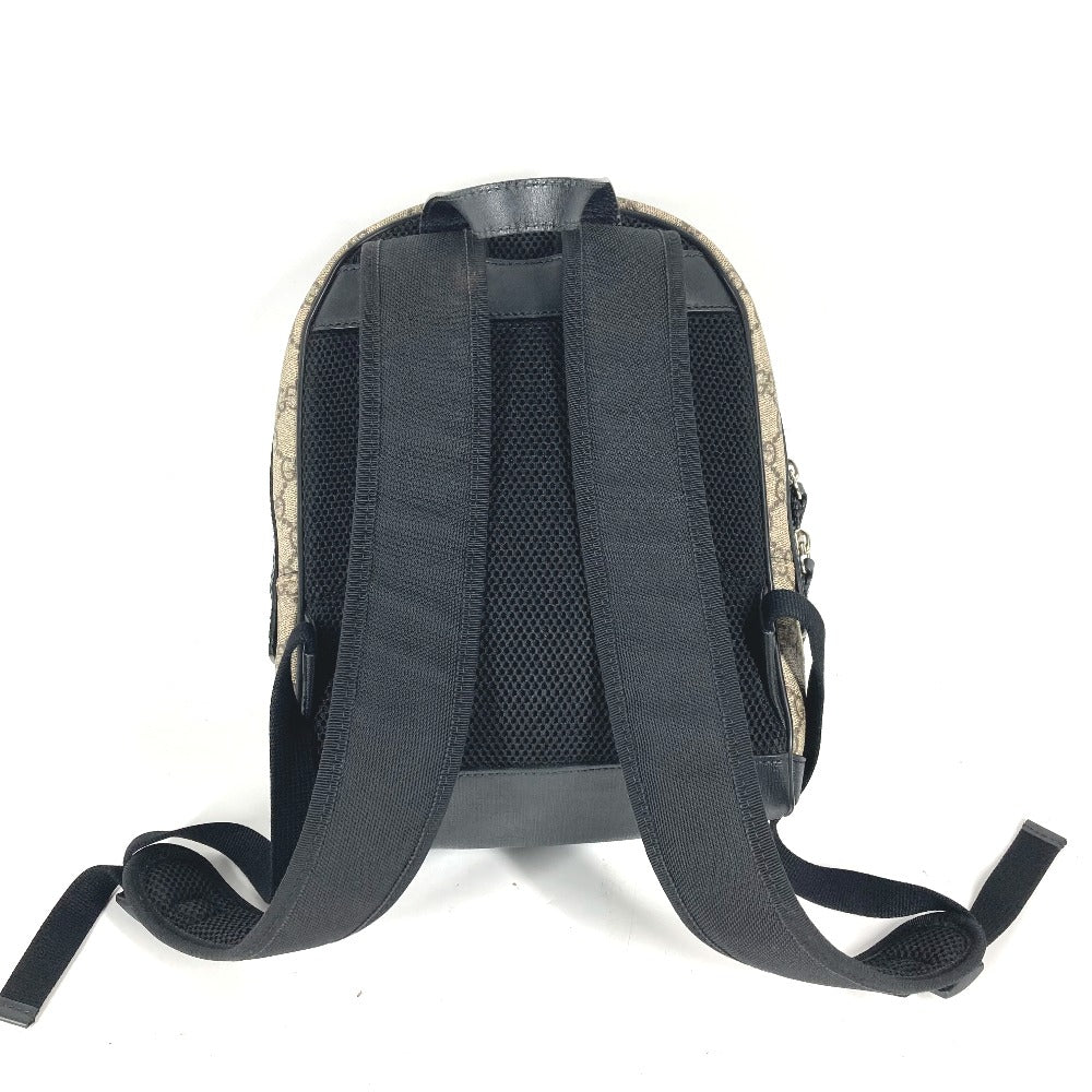 GUCCI Backpack 429020 GG Supreme canvas, leather beige GG Supreme Backpack unisex(Unisex) Used Authentic