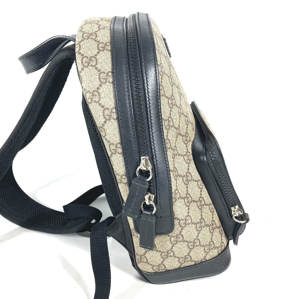 GUCCI Backpack 429020 GG Supreme canvas, leather beige GG Supreme Backpack unisex(Unisex) Used Authentic
