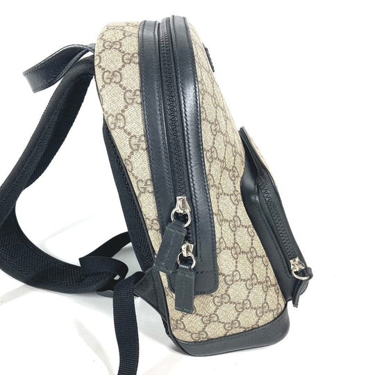 GUCCI Backpack 429020 GG Supreme canvas, leather beige GG Supreme Backpack unisex(Unisex) Used Authentic