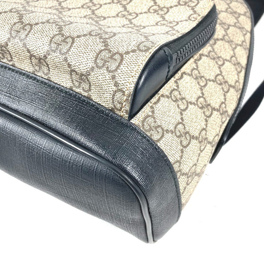 GUCCI Backpack 429020 GG Supreme canvas, leather beige GG Supreme Backpack unisex(Unisex) Used Authentic