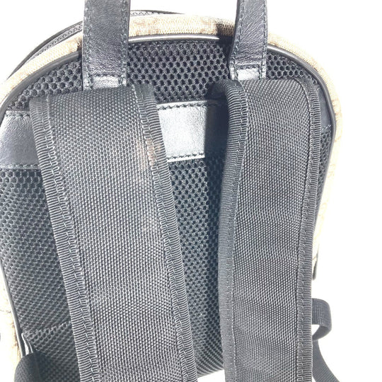 GUCCI Backpack 429020 GG Supreme canvas, leather beige GG Supreme Backpack unisex(Unisex) Used Authentic
