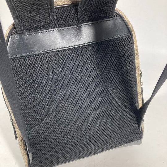 GUCCI Backpack 429020 GG Supreme canvas, leather beige GG Supreme Backpack unisex(Unisex) Used Authentic