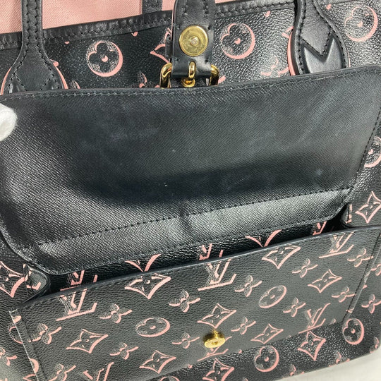 LOUIS VUITTON Shoulder Bag M46137 Leather / coated canvas black Monogram Neverfull MM Women Used Authentic