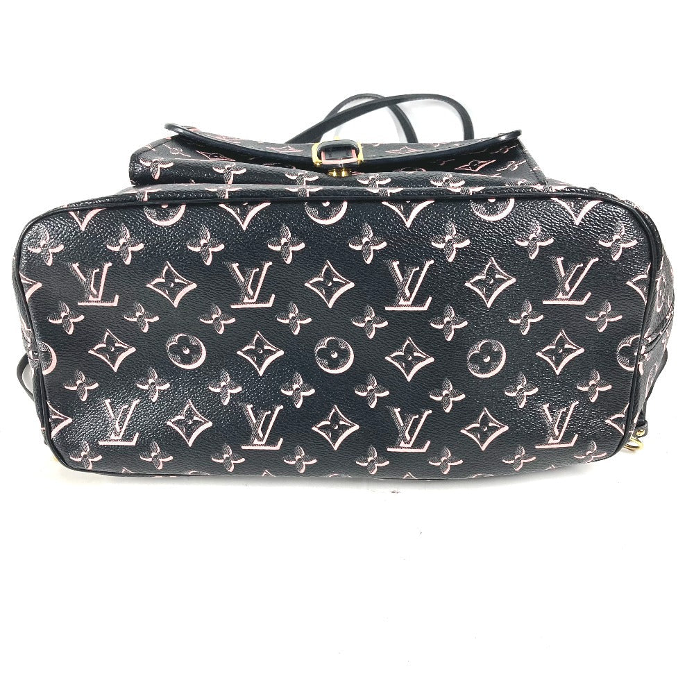 LOUIS VUITTON Shoulder Bag M46137 Leather / coated canvas black Monogram Neverfull MM Women Used Authentic