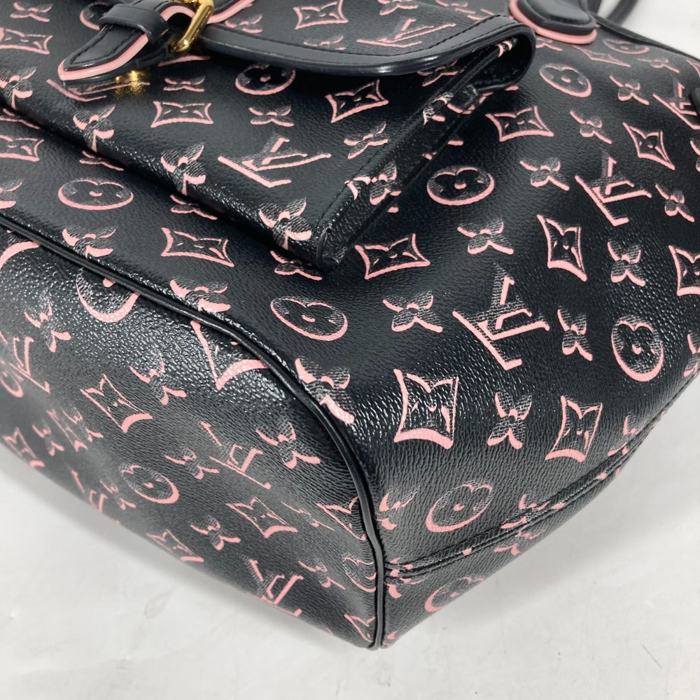LOUIS VUITTON Shoulder Bag M46137 Leather / coated canvas black Monogram Neverfull MM Women Used Authentic