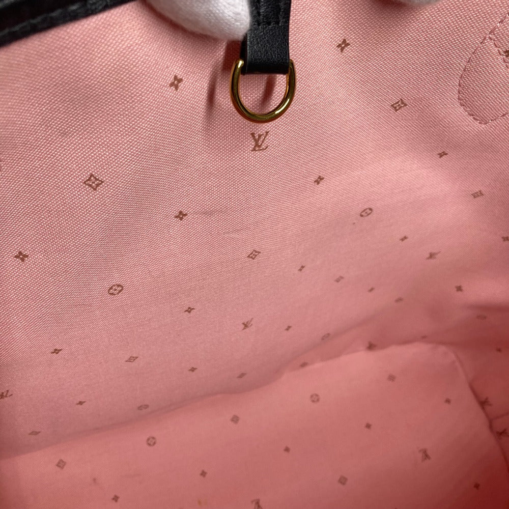 LOUIS VUITTON Shoulder Bag M46137 Leather / coated canvas black Monogram Neverfull MM Women Used Authentic