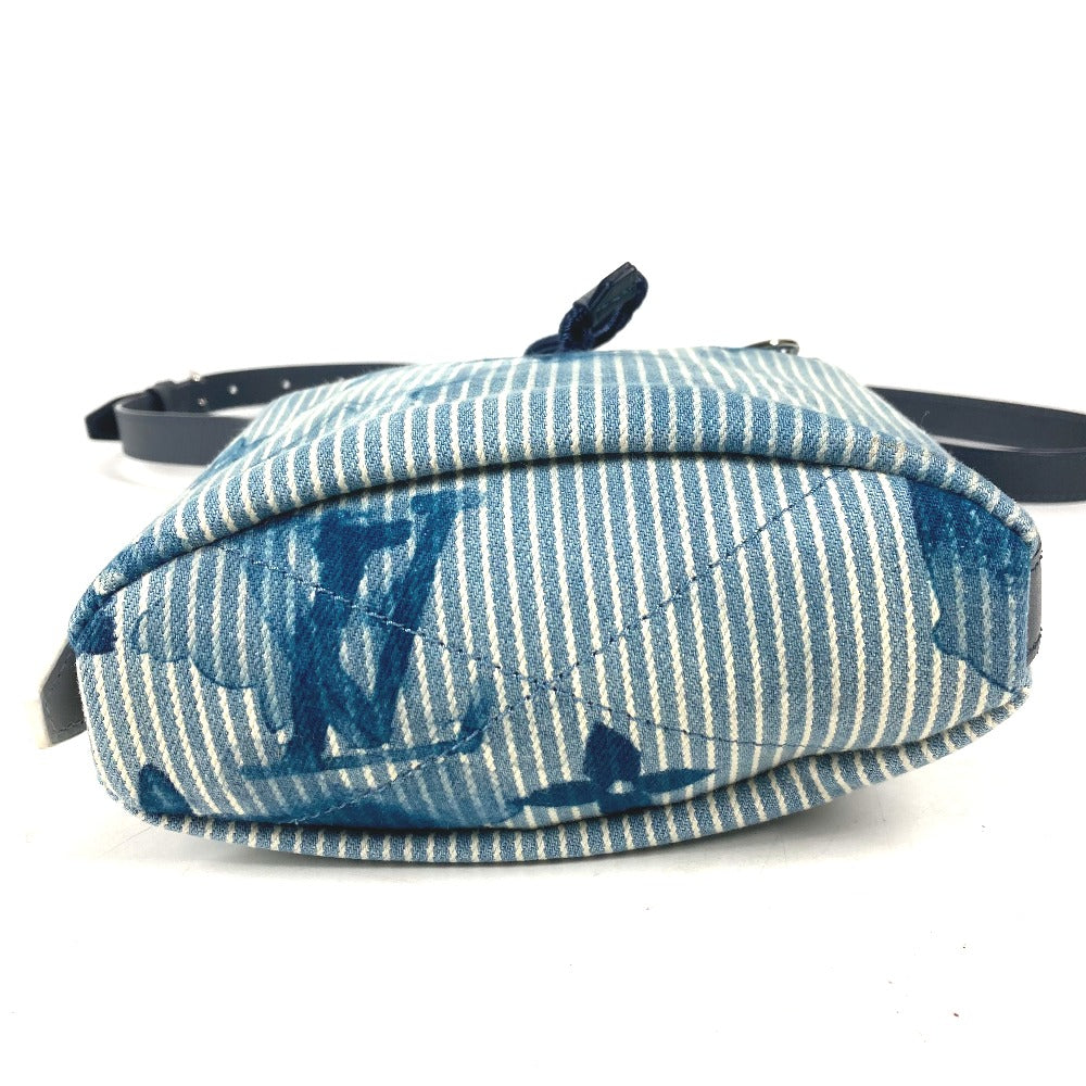 LOUIS VUITTON Shoulder Bag M57830 Leather / canvas blue Monogram water color Sac Maran