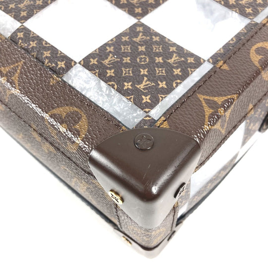 LOUIS VUITTON Shoulder Bag M20871 Canvas, PVC Brown monogram chess Slim soft trunk