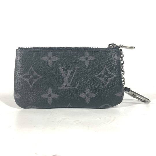 LOUIS VUITTON Coin case M80905 Monogram Eclipse Canvas black Monogram Eclipse Pochette cree mens Used Authentic