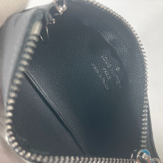 LOUIS VUITTON Coin case M80905 Monogram Eclipse Canvas black Monogram Eclipse Pochette cree mens Used Authentic