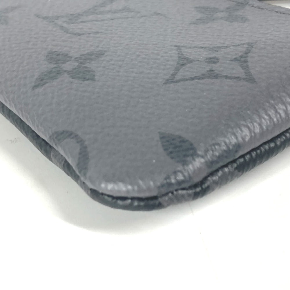 LOUIS VUITTON Coin case M80905 Monogram Eclipse Canvas black Monogram Eclipse Pochette cree mens Used Authentic