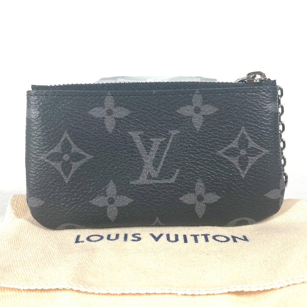 LOUIS VUITTON Coin case M80905 Monogram Eclipse Canvas black Monogram Eclipse Pochette cree mens Used Authentic