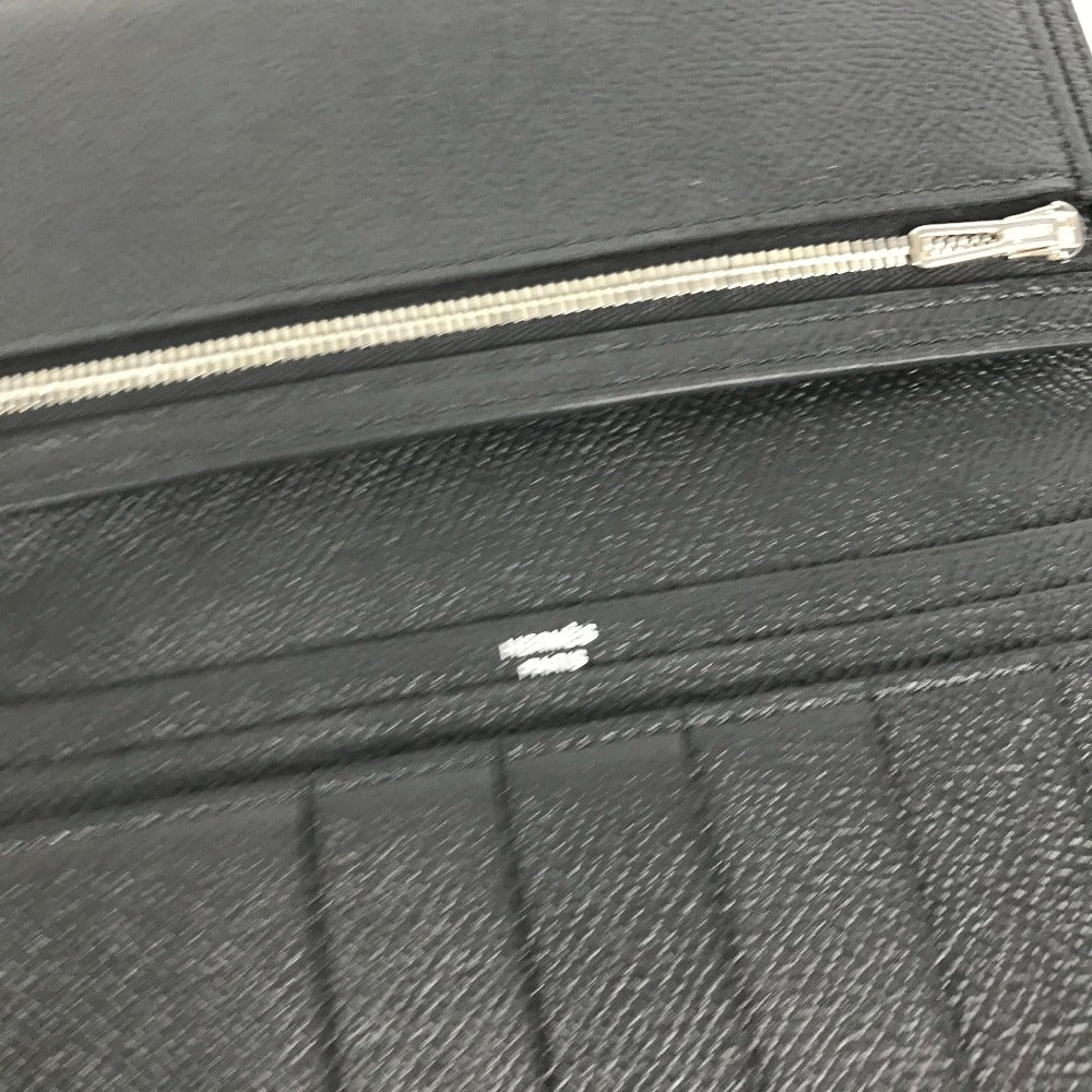 HERMES Long Wallet Purse Epsom black H logo Beansufla unisex(Unisex) Used Authentic