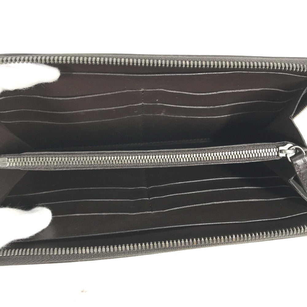 Berluti Long Wallet Purse leather Brown Long wallet Calligraphy logo mens Used Authentic