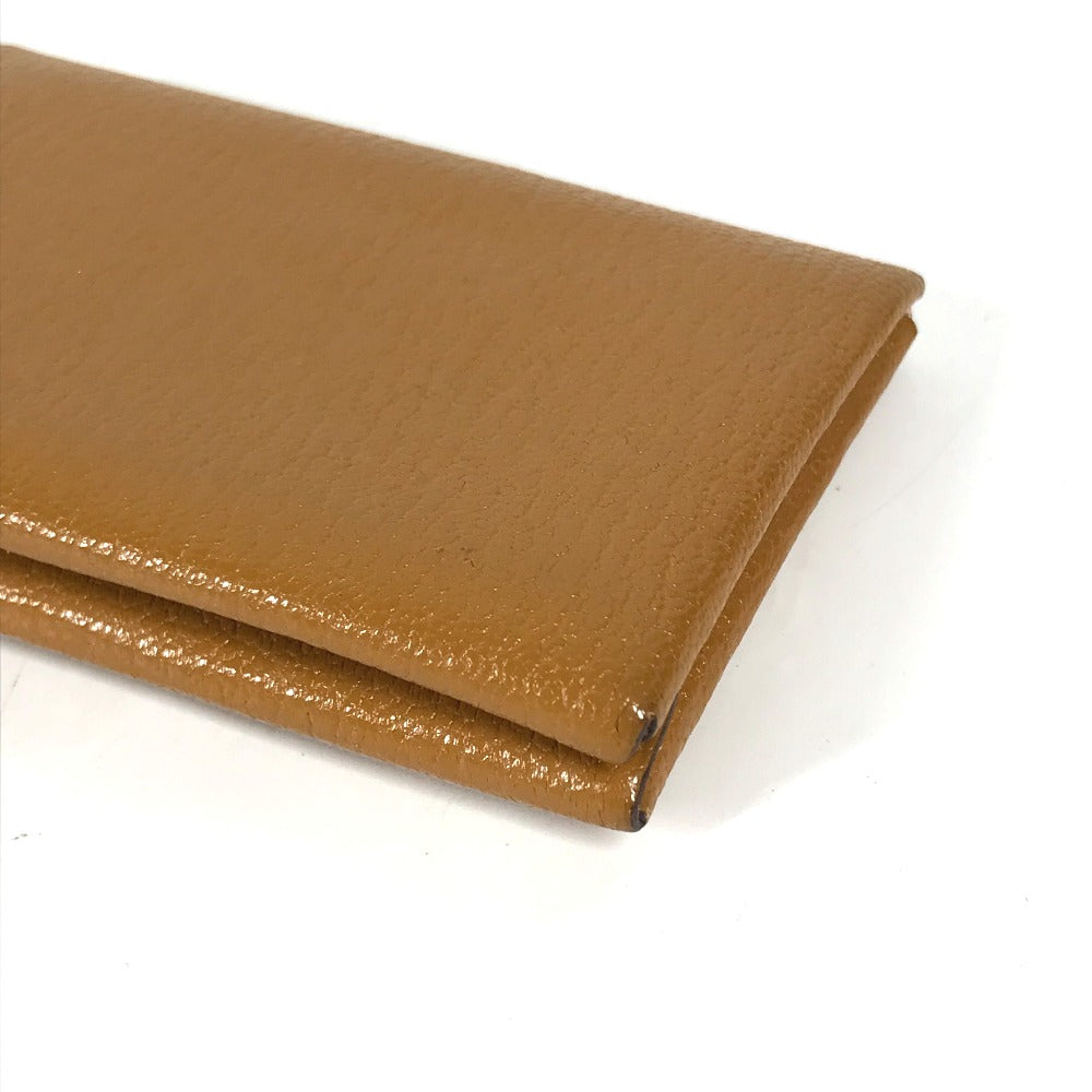 HERMES Coin case Shave beige Bifold Wallet Bicolor Calvi Duo Verso Women(Unisex) Used Authentic