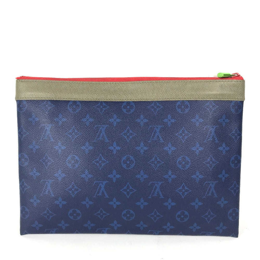 LOUIS VUITTON Clutch bag M63047 Monogram canvas blue Monogram Pacific Pochette Apollo unisex(Unisex) Used Authentic