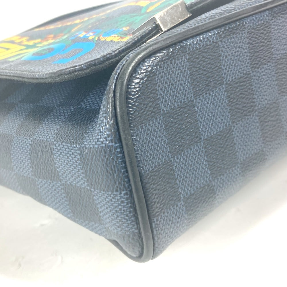 LOUIS VUITTON Shoulder Bag N50005 Damier Cobalt Canvas Navy Damier Cobalt District PM mens(Unisex) Used Authentic