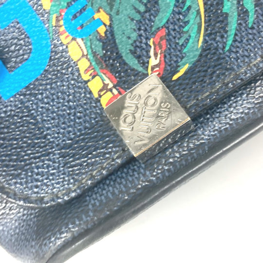 LOUIS VUITTON Shoulder Bag N50005 Damier Cobalt Canvas Navy Damier Cobalt District PM mens(Unisex) Used Authentic