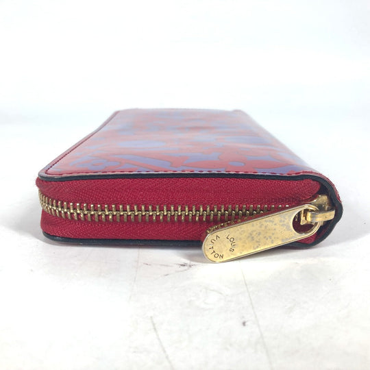 LOUIS VUITTON Long Wallet Purse M90123 Patent leather pink Vernis suite monogram Zippy wallet Women Used Authentic