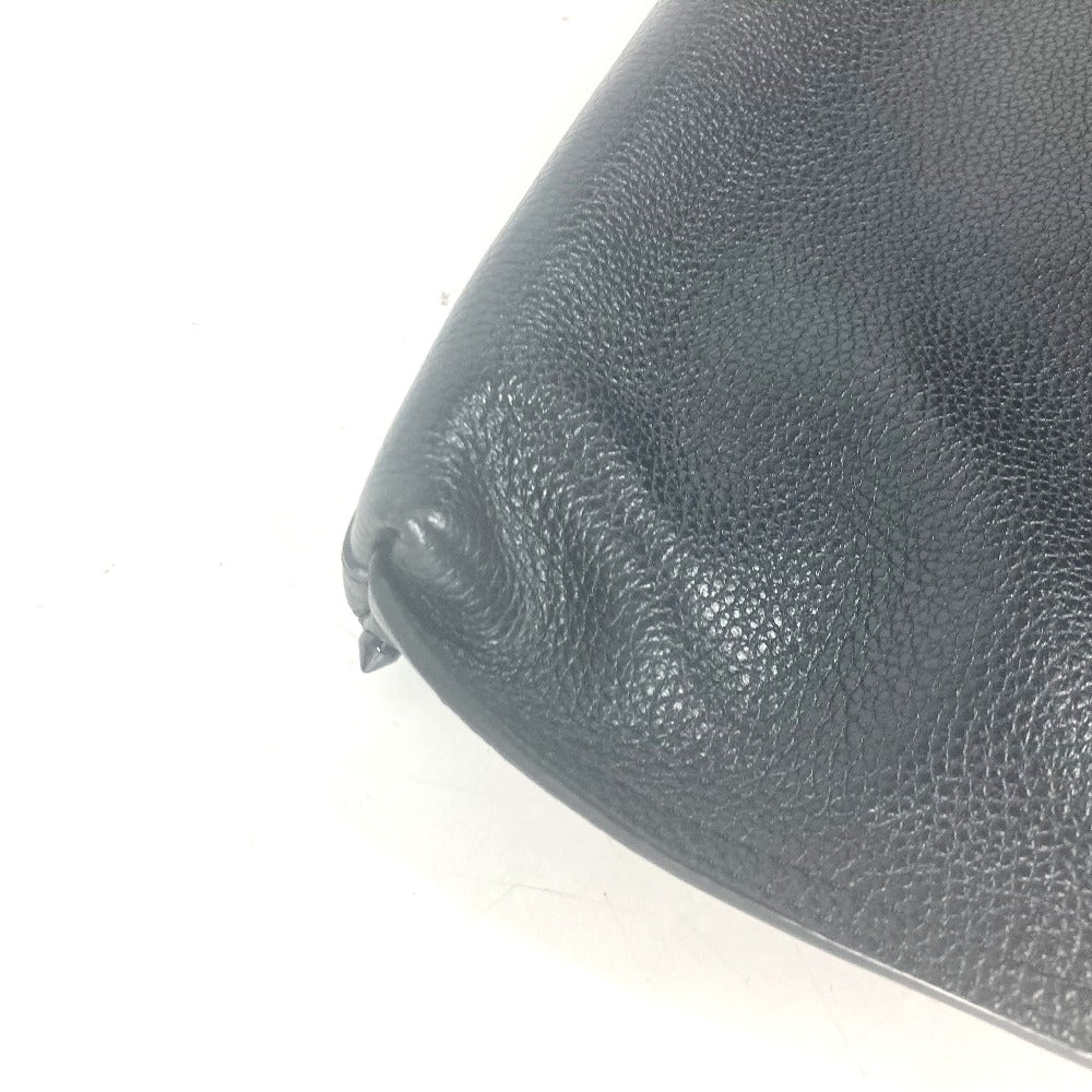 Christian Louboutin Clutch bag leather black business bag Studs CL logo Women(Unisex) Used Authentic