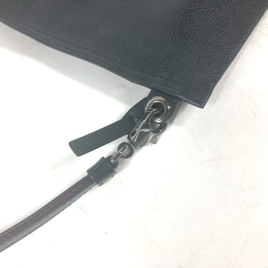 Christian Louboutin Clutch bag leather black business bag Studs CL logo Women(Unisex) Used Authentic