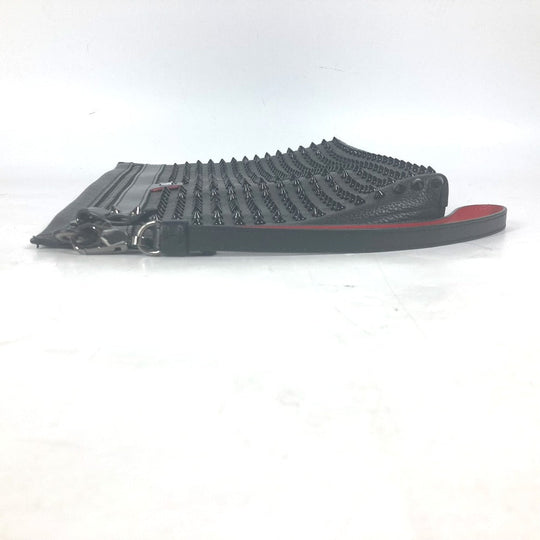 Christian Louboutin Clutch bag leather black business bag Studs CL logo Women(Unisex) Used Authentic